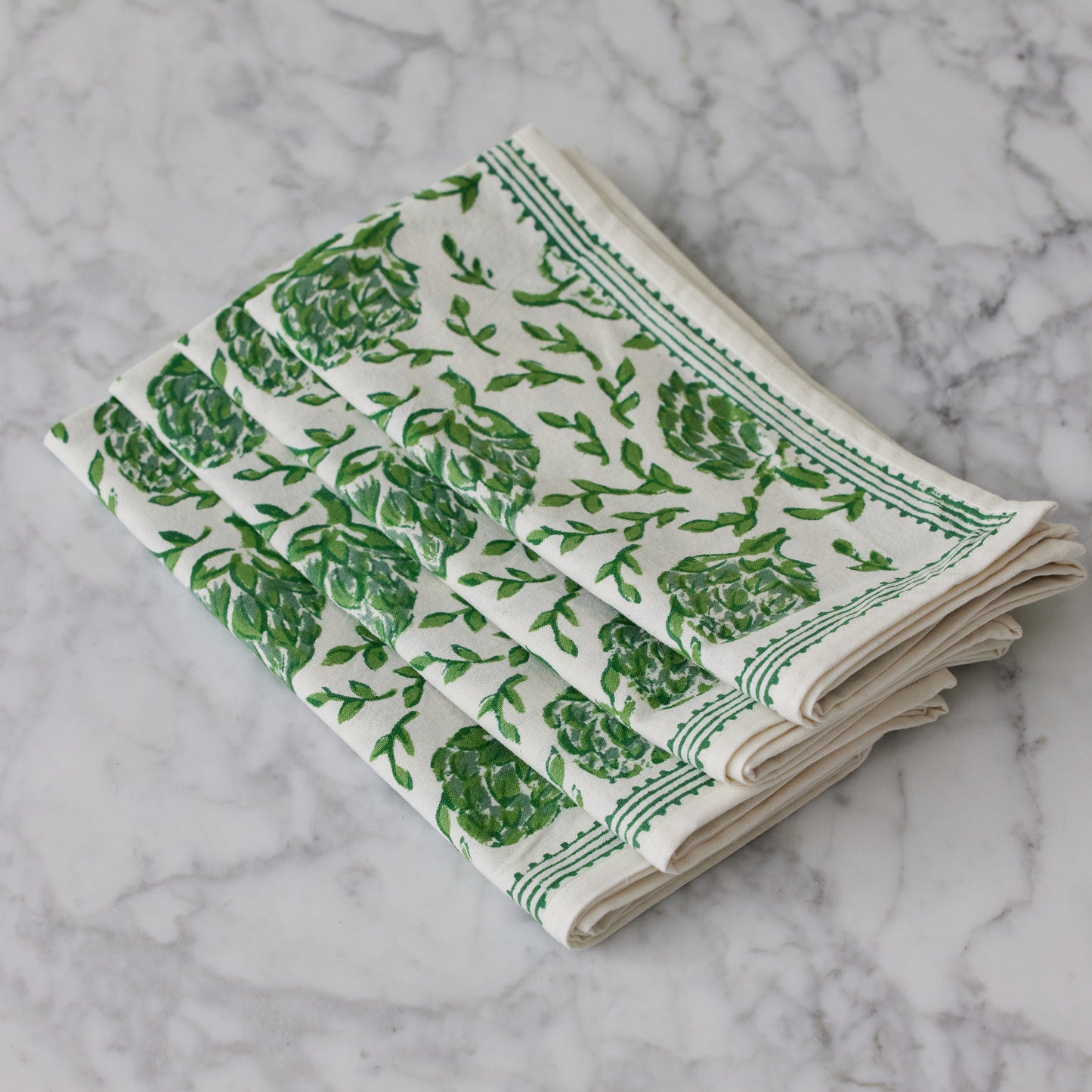 Artichokes Green Napkins (set of 4)