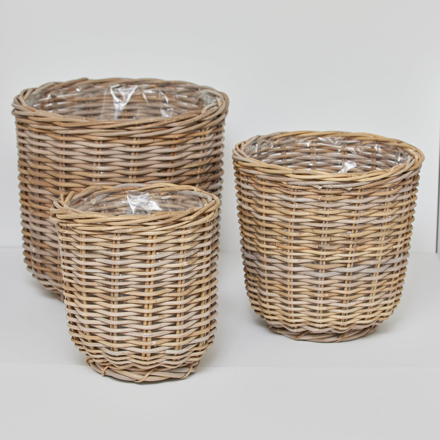 Round Rattan Baskets (Set of 3)