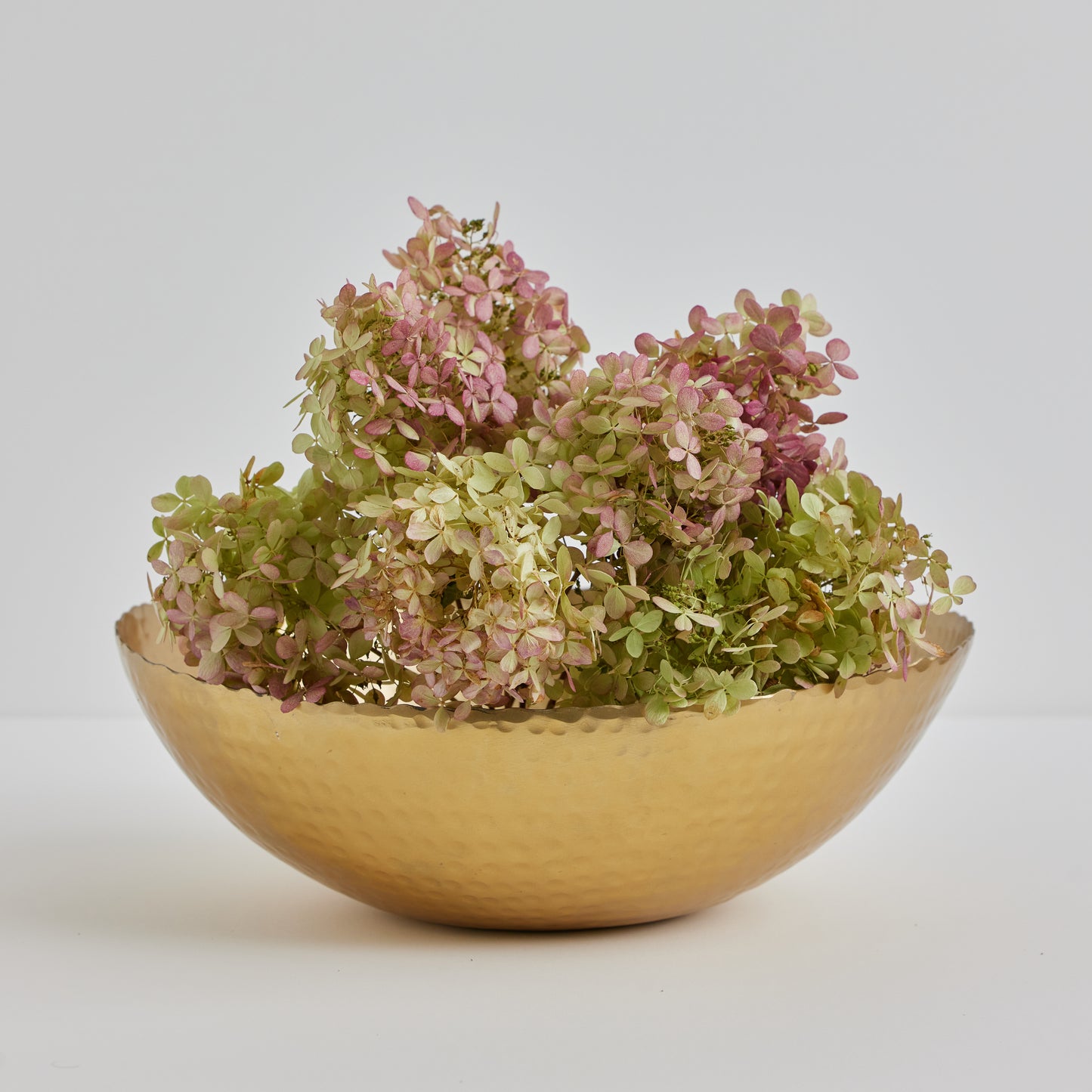 Gold Hammered Oval Torn Edge Bowl