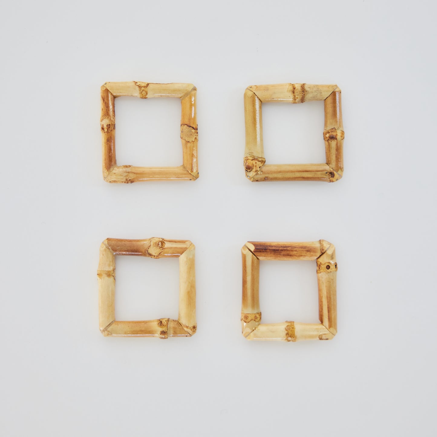 Bamboo Napkin Rings Square (Set of 4)