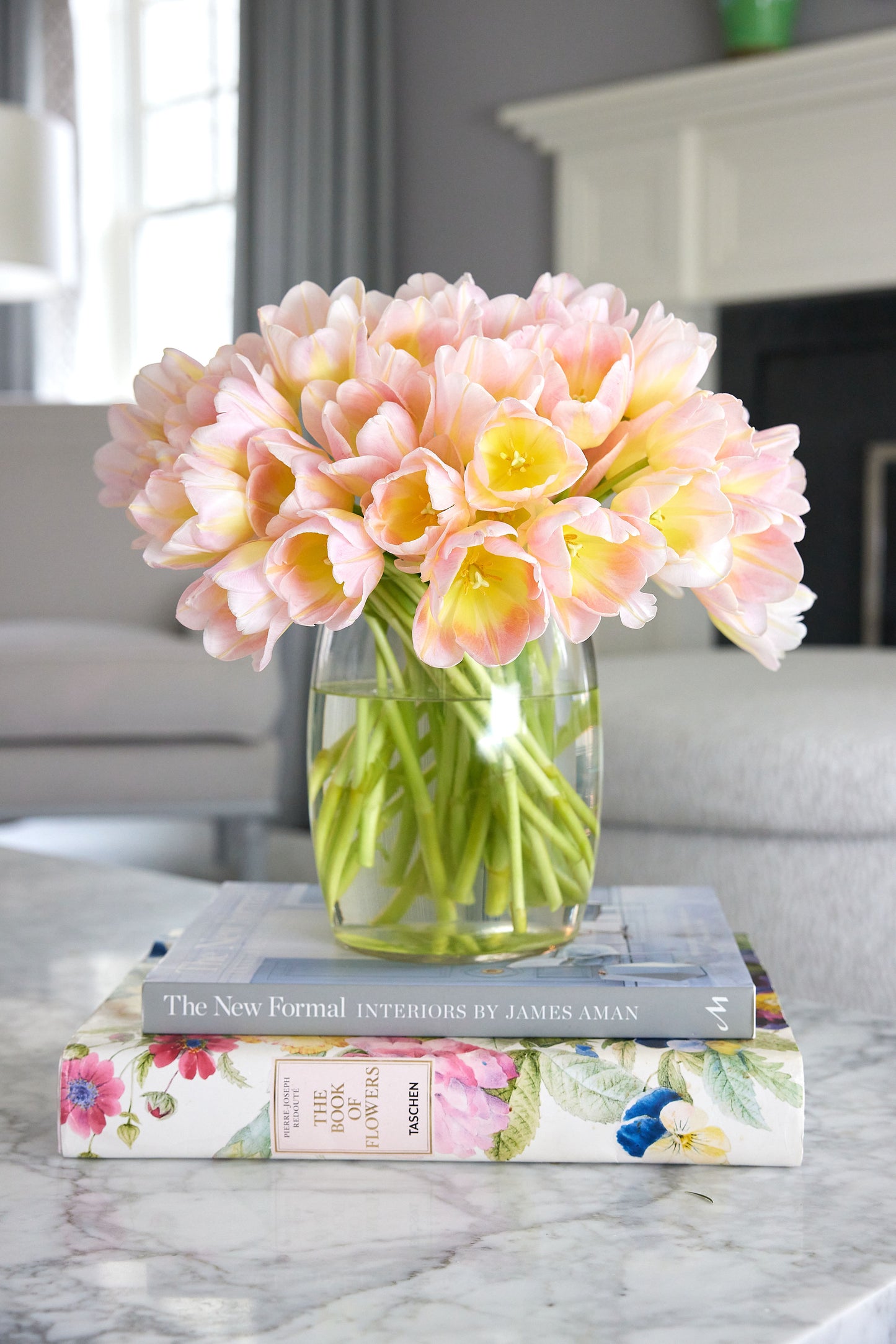 Barrel Glass Vase Clear