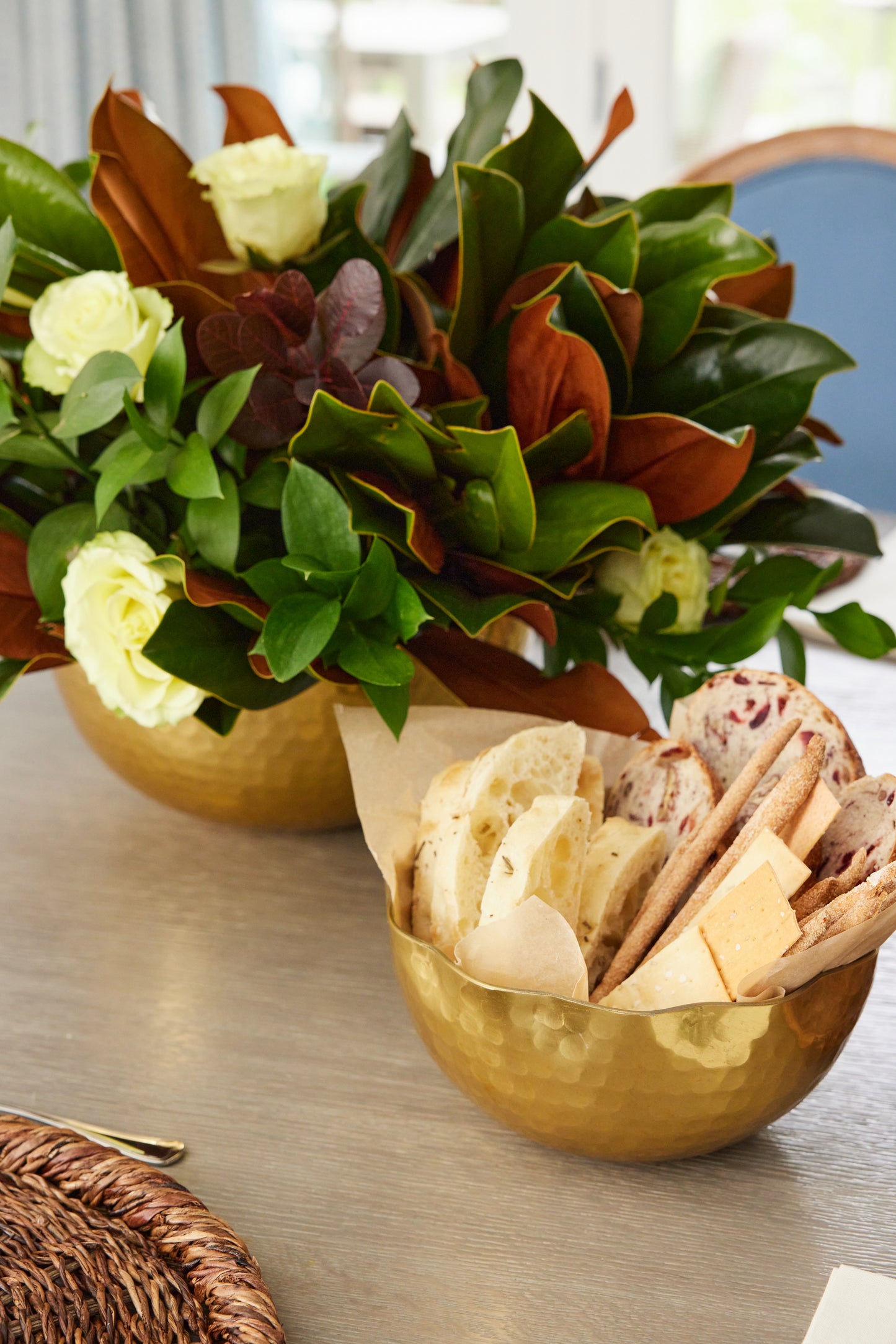 Medium Gold Hammered Petal Bowl