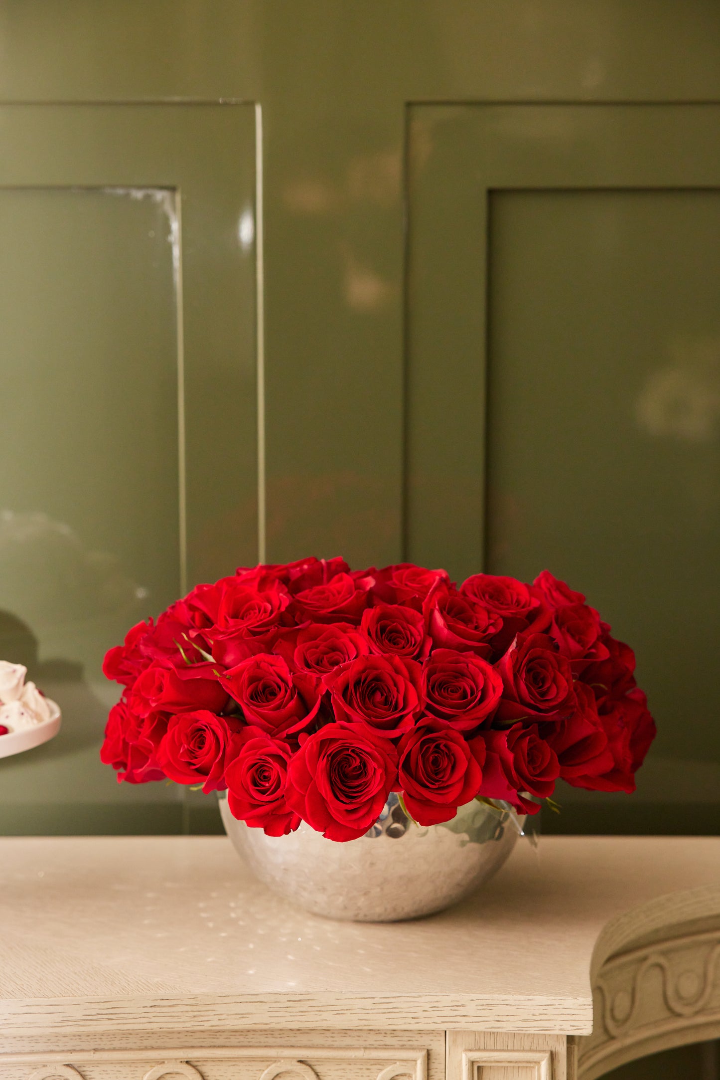Medium Aluminum Hammered Petal Bowl