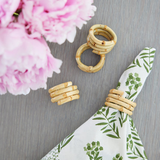 Bamboo napkin ring, set of 4